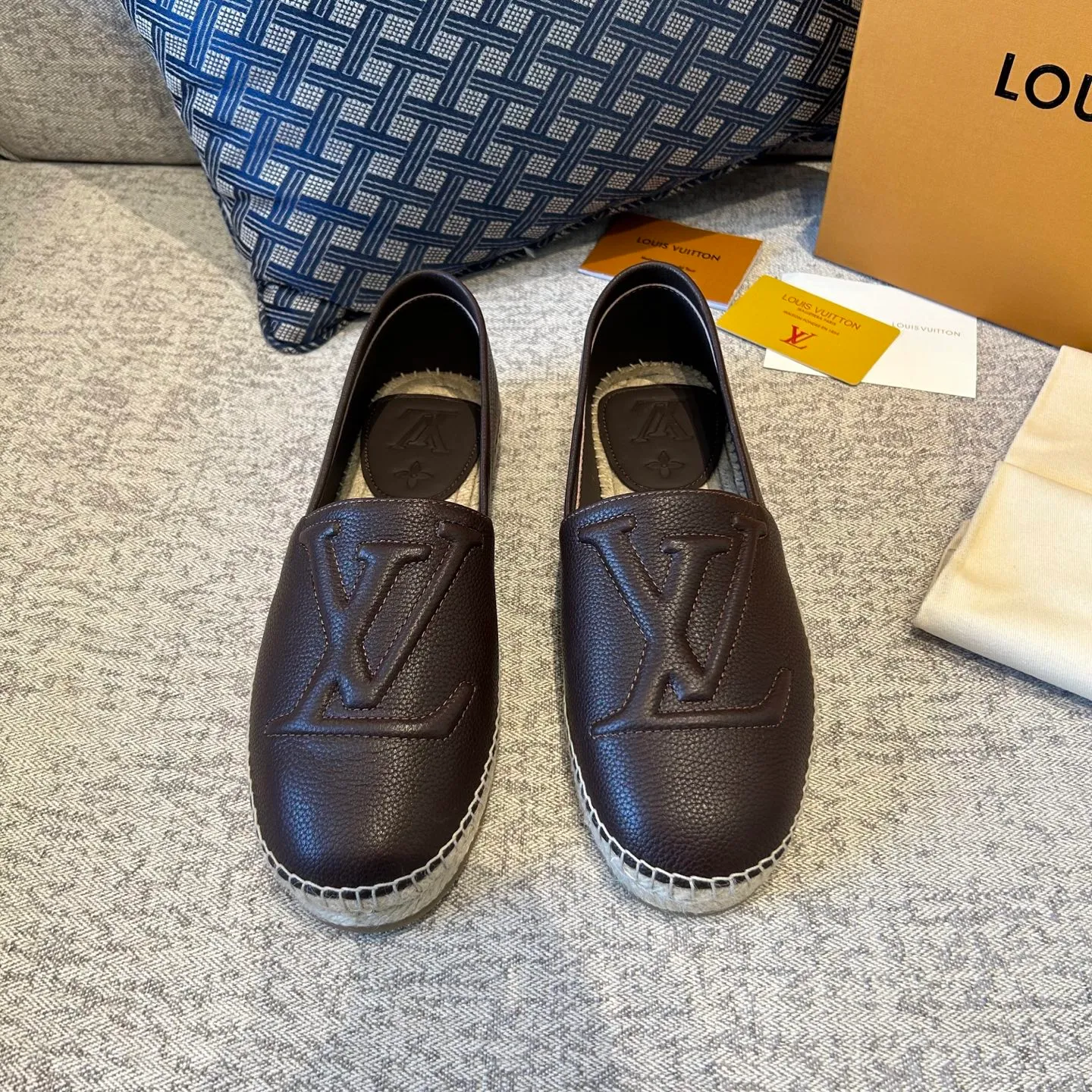 [L Family] Top P: 720💰-Size: 39-44 (customized at 38.45.46) L Family Freesstyle Men's Fisherman Shoes. 2026 Overseas🎆🎆[Spring and Summer New Style: Lv Fisherman Shoes] Material: calf suede, cowhide𥚃, rubber injection process, hemp rope with rubber outsole.